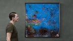 Blue Echo im Raum – ruhiges Kunstwerk mit meditativer, tiefer Ausstrahlung