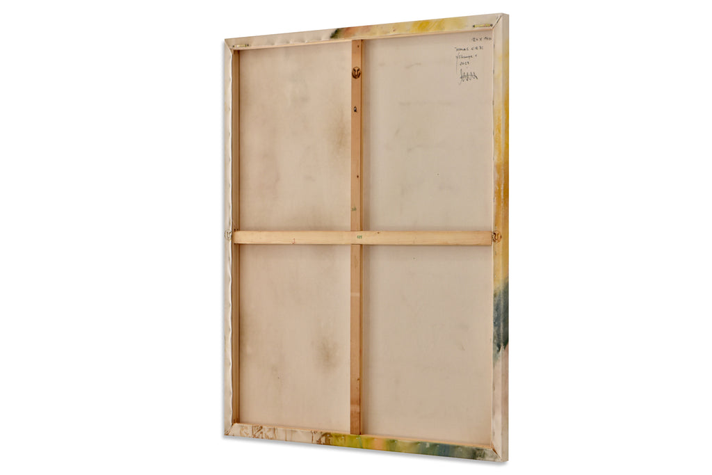 Rückseite des Kunstwerks „Change“ von Thomas Girbl mit Signatur