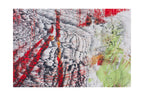 Detailaufnahme der geschichteten Gouache und gebrannten Oberflächenstruktur im Kunstwerk „Core Layers“ von Thomas Girbl