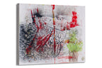 Seitenansicht der Leinwandarbeit „Core Layers“ mit sichtbarer Schichtung und Materialtiefe