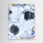 Cosmic Grid Burning Canvas frontal – kreisförmige Formen mit dunklen Zentren und feinen Übergängen