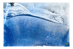 Erinnerung an das Urmeer Fine Art Edition frontal – kobaltblaue Oberfläche mit sandartigen Strukturen und ruhiger Ausstrahlung
