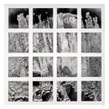 Rising Terrains Fine Art Edition frontal – rasterartige Struktur mit geologischer Anmutung und monochromen Pigmenten
