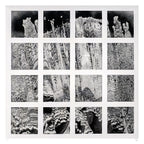 Rising Terrains Fine Art Edition frontal – rasterartige Struktur mit geologischer Anmutung und monochromen Pigmenten
