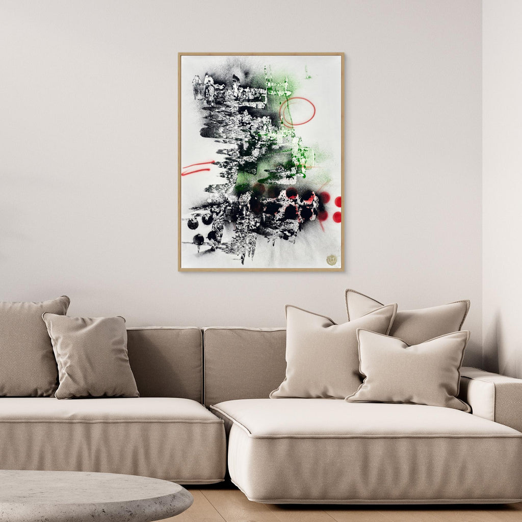 Secret Engravings in modernem Interieur – vertikale Dynamik als kraftvoller Blickpunkt
