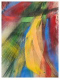 Spring Fine Art Edition frontal – abstrakte Komposition mit intensiven Grün-, Rot- und Gelbtönen und organischen Strukturen