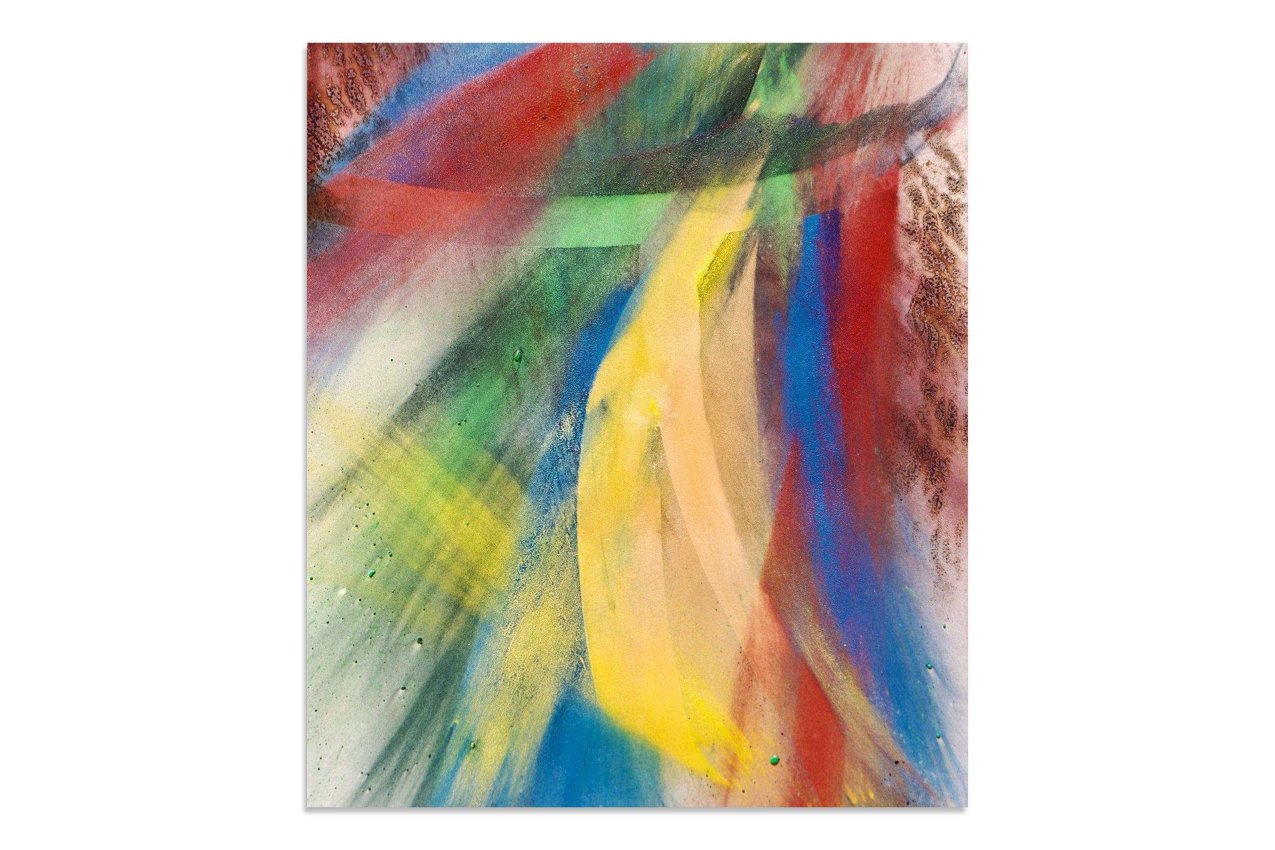 Frontansicht des Originalkunstwerks „Spring“ von Thomas Girbl, farbintensive abstrakte Feuerkunst aus der Burningpictures-Serie
Detail