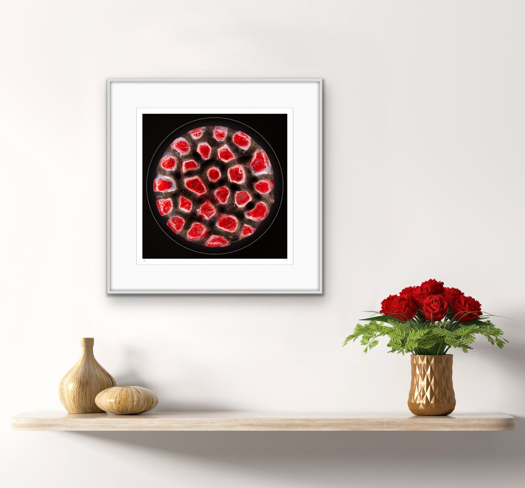 Arilight fine art print by Thomas Girbl framed wall view contemporary light object print