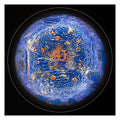 Beshine Burning Lightobject print by Thomas Girbl featuring ultramarine textures and gold elements