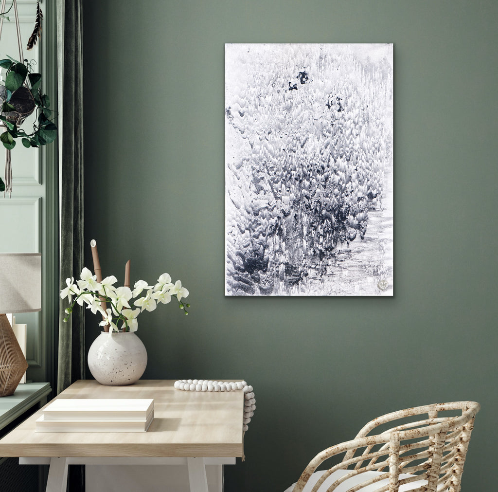Solidified Fire von Thomas Girbl als modernes abstraktes Wandbild im Wohnraum